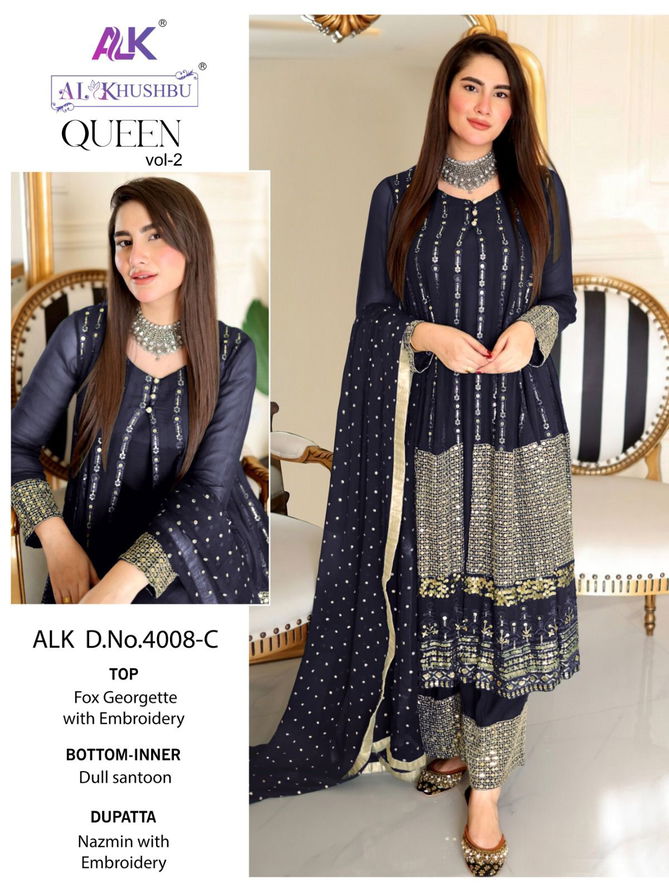 Alk Khushbu Queen Vol 2 Georgette Wholesale Pakistani Suits